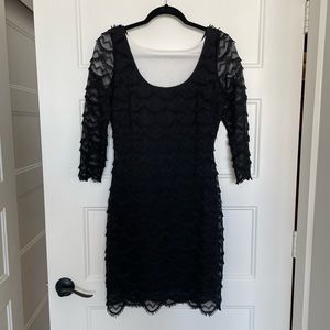 Guess Black Long Sleeve Dress